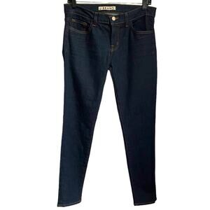 Women's J Brand Ink Skinny Dark Washed Mid-Rise Denim Cotton Blend Jeans sz 28.‎